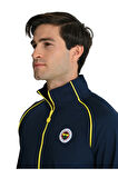 Fenerbahçe Lacivert Tribün Lazer Kutulu Çubuklu Erkek Sweatshirt
