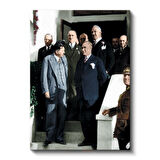 Devlet Erkanı - Merdiven Başında Toplantı Kanvas Tablo