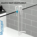 Microcase Sağlam Pleksi Malzemeden Şık Banyo Duşakabin Mutfak VB Alanlar İçin Askılık 2 Adet - SİYAH AL4991