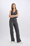 DeFacto Wide Leg Çift Cepli Normal Bel Standart Boy Pantolon D5066AX24AUAR61