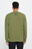 Oversize Fit Bol Kesim Harvard Lisanslı Pamuklu Bisiklet Yaka Sweatshirt