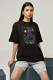 Fatality Baskılı Unisex Oversize Anime Tişört