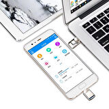64 GB Flash Bellek Çift Giriş Usb Ve Type-c Telefonlara Uyumlu Flash Sürücü 3.0/2.0