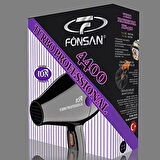 Fönsan Turbo Profesyonel 2600 Watt Iyonlu Siyah Fön Makinesi Prf-ıon
