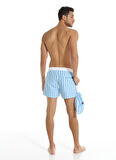 Whitefin Mavi Erkek Slim Fit Şort Mayo 1041