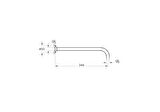 VitrA A4565234 Duvardan Duş Dirseği, Fırçalı Nikel