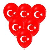 23 Nisan Süsleri Kapı Süsü ve Ay Yıldız Baskılı Balon 10 lu 23 Nisan 29 Ekim Bayram Süsleri