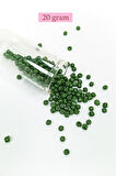 Dökme Cam Kum Boncuk Büyük Boy (6/0) 4 mm - 20 Gram - Koyu Yeşil - BNC076
