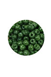 Dökme Cam Kum Boncuk Büyük Boy (6/0) 4 mm - 20 Gram - Koyu Yeşil - BNC076