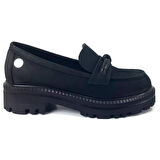 Mammamia 245 24KA Kadın Günlük Ayakkabı - Siyah Nubuk