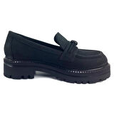 Mammamia 245 24KA Kadın Günlük Ayakkabı - Siyah Nubuk