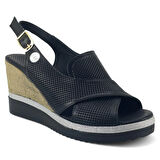 Mammamia 2640 25YS Kadın Günlük Sandalet Siyah