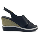 Mammamia 2640 25YS Kadın Günlük Sandalet Siyah