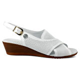 Mammamia 2730 25YS Kadın Günlük Sandalet Beyaz