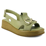 Mammamia 2780 25YS Kadın Günlük Sandalet Yeşil