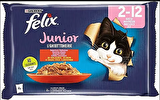 Felix Junior Tavuklu Ve Sığır Etli Yaş Kedi Maması 4 x 85 gr