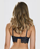 Dantelli Kaplı Balensiz Ayarlanabilir Askılı Üçgen Kesim Transparan Bralet (Lacivert, Ekru, Bordo)