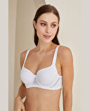 Dantelli Minimizer Toparlayıcı Büyük Beden Kalın Askılı Balenli Desteksiz Sütyen