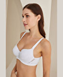 Dantelli Minimizer Toparlayıcı Büyük Beden Kalın Askılı Balenli Desteksiz Sütyen