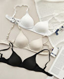 NBB Desteksiz Balensiz İnce Askılı Üçgen Sütyen/Bralet-3680