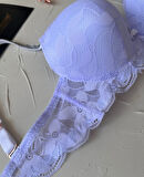 Jasmine Askıları Parlak Taşlı Hafif Destekli Dantelli Soft Cup İthal Sütyen (B-C Cup)