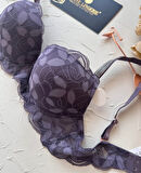 Jasmine Askıları Parlak Taşlı Hafif Destekli Dantelli Soft Cup İthal Sütyen (B-C Cup)