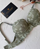 Jasmine Askıları Parlak Taşlı Hafif Destekli Dantelli Soft Cup İthal Sütyen (B-C Cup)