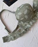 Jasmine Askıları Parlak Taşlı Hafif Destekli Dantelli Soft Cup İthal Sütyen (B-C Cup)