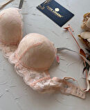 Jasmine Askıları Parlak Taşlı Hafif Destekli Dantelli Soft Cup İthal Sütyen (B-C Cup)