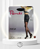 20 Den Pop-Up Korseli İnce Yarı Parlak Pamuk Ağlı Dikişsiz Külotlu Çorap -KOR-LIFT UP & SHAPE