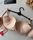 Jennie İthal Lazer Kesim Dikişsiz Parlak İpli El Kaplı Push-up Sütyen -FK1204