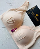 Harper Balensiz Desteksiz V Yaka Kesim Kaplı Dantelli Ultra Kaliteli Rahat C Cup Sütyen