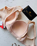 Harper Balensiz Desteksiz V Yaka Kesim Kaplı Dantelli Ultra Kaliteli Rahat C Cup Sütyen