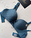 Alice İthal Balensiz Push-up Çiçek Desenli Önden Kurdeleli Sütyen