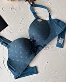 Alice İthal Balensiz Push-up Çiçek Desenli Önden Kurdeleli Sütyen