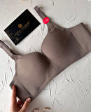 Marie İthal Dikişsiz Balensiz Destekli Toparlayıcı Özellikli Kalın Askılı C Cup Kaliteli Sütyen