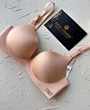 Angelina Push-up Balensiz Dikişsiz V Yaka İthal Kaliteli Düz Renk İz Belli Etmez Sütyen