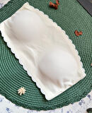 Hazel Silikonlu Askısız Balensiz Lazer Kesim Dikişsiz Çıkarılabilir Padli İthal Straplez Sütyen