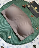 Hazel Silikonlu Askısız Balensiz Lazer Kesim Dikişsiz Çıkarılabilir Padli İthal Straplez Sütyen