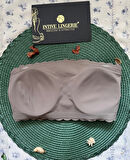 Hazel Silikonlu Askısız Balensiz Lazer Kesim Dikişsiz Çıkarılabilir Padli İthal Straplez Sütyen