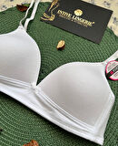 Koza %95 Pamuklu Balensiz İnce Askılı Genç Kız Tekli Alıştırtırma Küçük Beden Sütyen