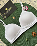 Koza %95 Pamuklu Balensiz İnce Askılı Genç Kız Tekli Alıştırtırma Küçük Beden Sütyen