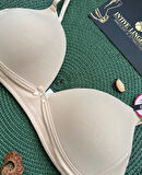 Koza %95 Pamuklu Balensiz İnce Askılı Genç Kız Tekli Alıştırtırma Küçük Beden Sütyen