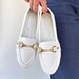 Rain Beyaz Cilt Babet Ayakkabı