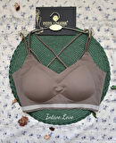 Mira Dikişsiz Hafif Dolgulu Çift Askılı Kopçasız Rahat Bralet/Sütyen/Büstiyer/Spor Sütyeni