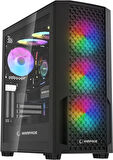 RAMPAGE SHELOB Mesh Panel  Tempered Camlı 4*ARGB INFINITY FAN+HUB Gaming Kasa
