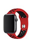 Pazariz Apple Watch Uyumlu 42-44-45 Mm Bileklik Spor Band  Kordon Kırmızı