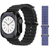 Pazariz Gs8 Watch 8 Ultra Lacivert - Siyah Akıllı Saat