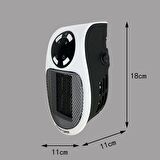 Pazariz Mini Isıtıcı Kumandalı Mini Fanlı Isıtıcı Priz Tipi Pratik Isıtıcı Kumandalı Portable Heater