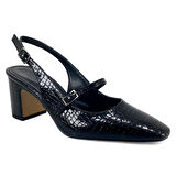 Beety 6550 25KA Kadın Klasik Ayakkabı Kroko Siyah